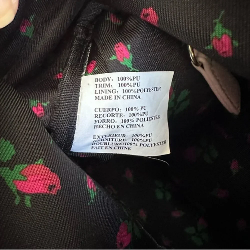 Betsey Johnson | Pink Quilted Heart Bowler Bag with Leopard Bow - Picture 10 of 15